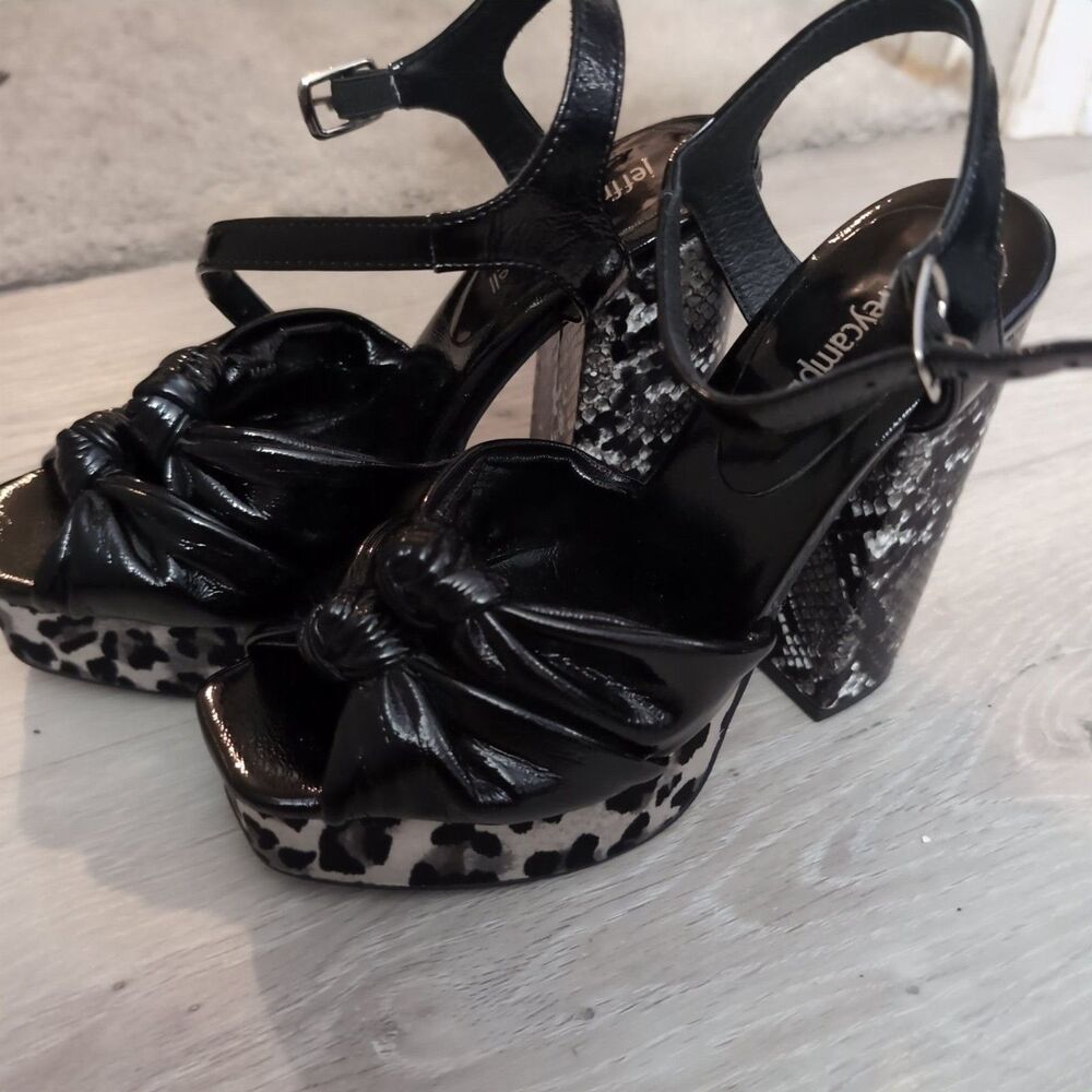 JEFFREY CAMPBELL SEVENZERO PLATFORM SANDAL Women's Size 6.5M Multi Color HiHeel